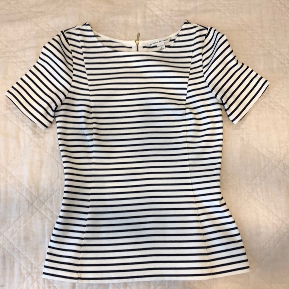 Black and white stripe shirt